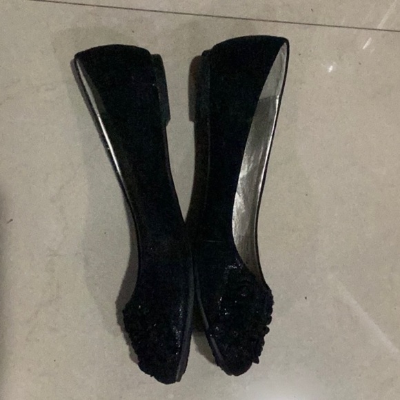 CL by Laundry Glamor Disco Fabric Slip On Ballet Flats, Black SZ 10 - Picture 3 of 8